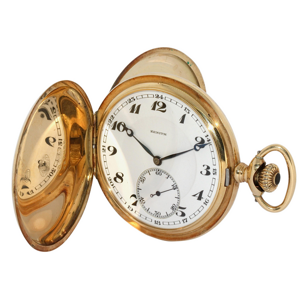 Zenith Taschenuhr Savonnette – 14 Karat Gelbgold