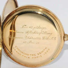 Zenith Taschenuhr Savonnette – 14 Karat Gelbgold