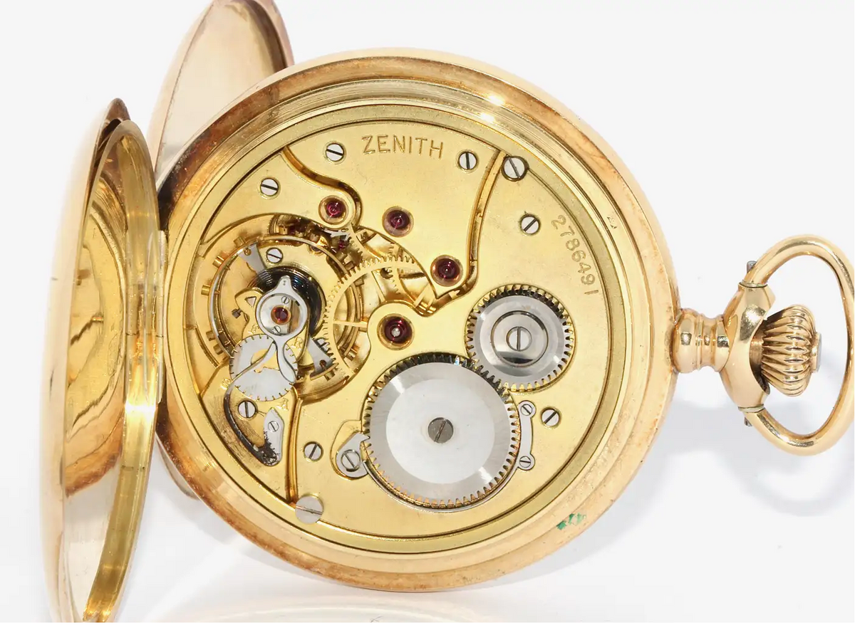 Zenith Taschenuhr Savonnette – 14 Karat Gelbgold