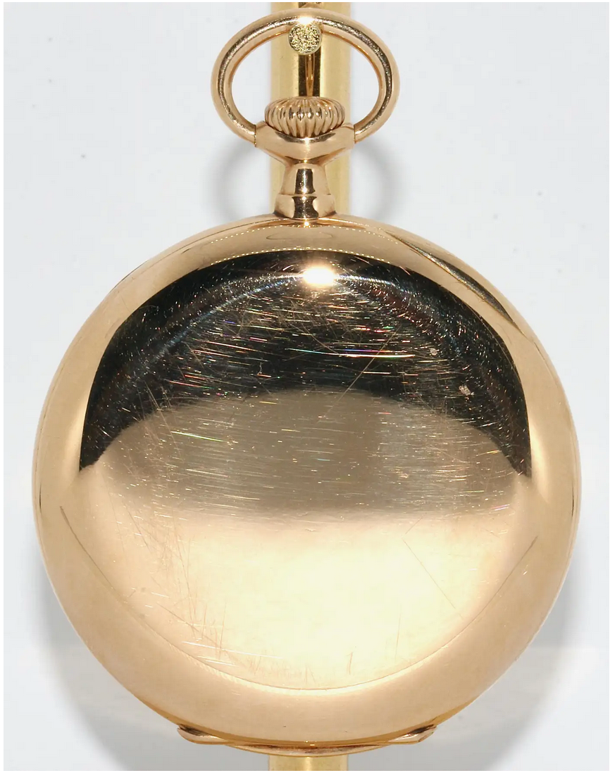 Patek Philippe 14 Karat Gold Taschenuhr mit Emailzifferblatt