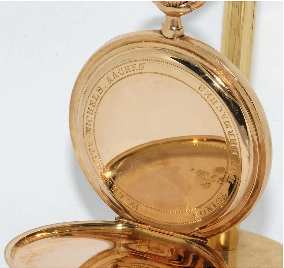 Patek Philippe 14 Karat Gold Taschenuhr mit Emailzifferblatt
