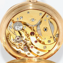 Patek Philippe 14 Karat Gold Taschenuhr mit Emailzifferblatt