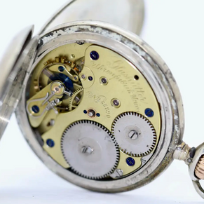 Glashütte Uhrenfabrik Union – Silberne Taschenuhr, Gehäuse von Dürrstein & Co.