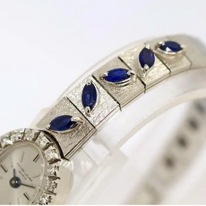 Favre-Leuba – Damenarmbanduhr aus 18 Karat Weißgold mit Diamanten und Saphiren