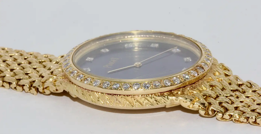 Piaget Damenuhr 18 Karat Gelbgold mit Diamanten 32mm