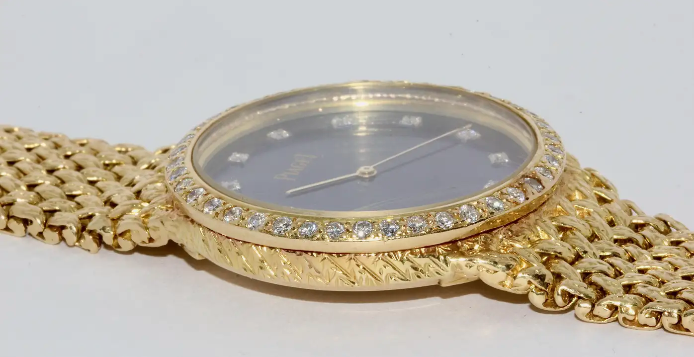 Piaget Damenuhr 18 Karat Gelbgold mit Diamanten 32mm