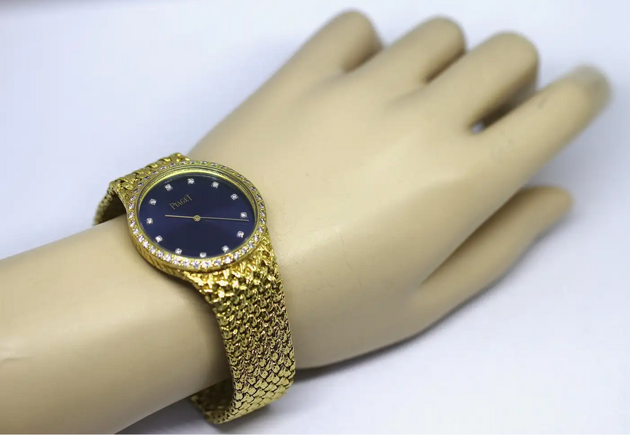 Piaget Damenuhr 18 Karat Gelbgold mit Diamanten 32mm