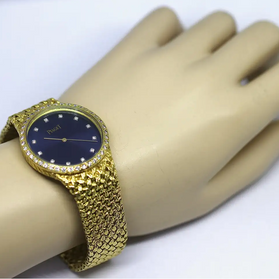 Piaget Damenuhr 18 Karat Gelbgold mit Diamanten 32mm