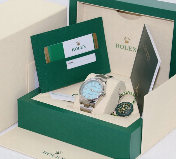 Rolex Oyster Perpetual 36mm Tiffany Türkis Turquoise 126000