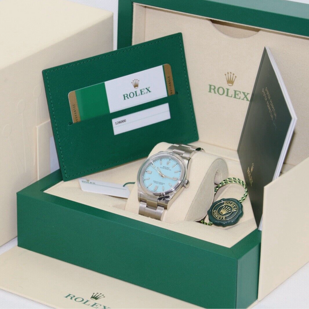 Rolex Oyster Perpetual 36mm Tiffany Türkis Turquoise 126000