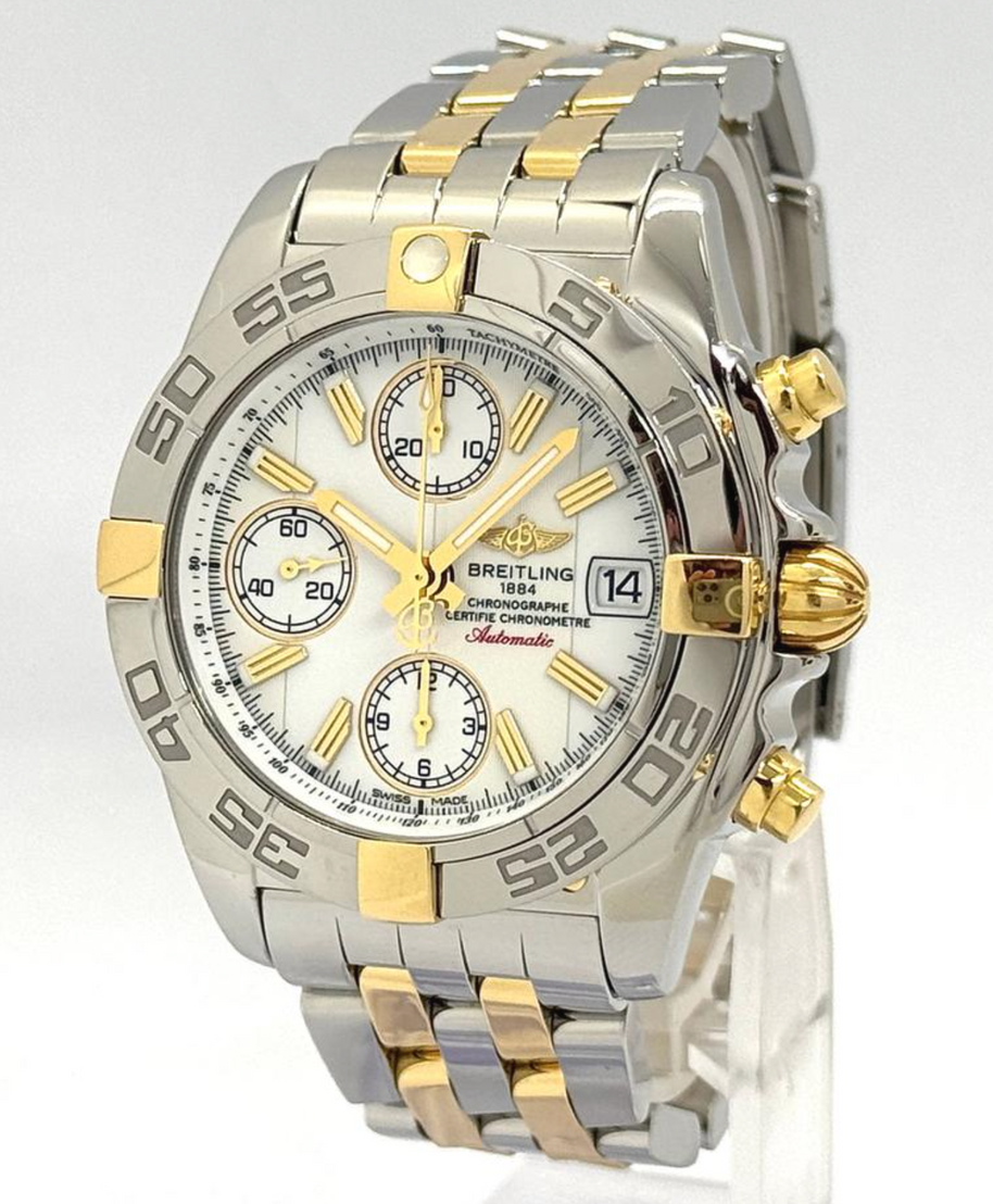 Breitling Chrono Cockpit Galactic Chronograph Gold-Stahl B13358L2 A700
