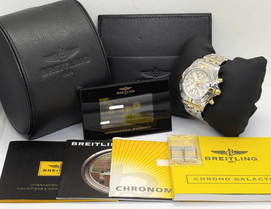 Breitling Chrono Cockpit Galactic Chronograph Gold-Stahl B13358L2-A700