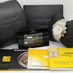 Breitling Chrono Cockpit Galactic Chronograph Gold-Stahl B13358L2-A700