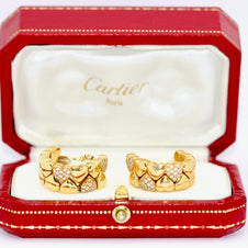 Cartier Double Heart Coeur Heart Diamond Earrings