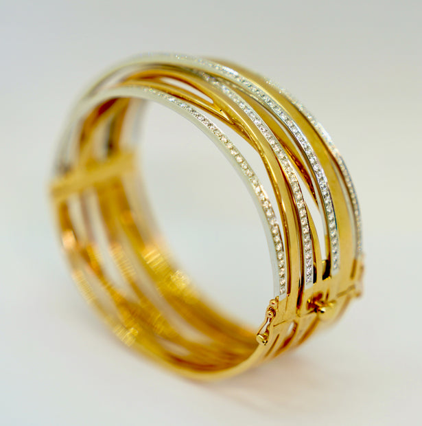Al Coro Serenata Armreif aus 18K Rosé- & Weißgold mit Diamanten