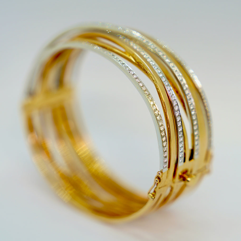 Al Coro Serenata Armreif aus 18K Rosé- & Weißgold mit Diamanten