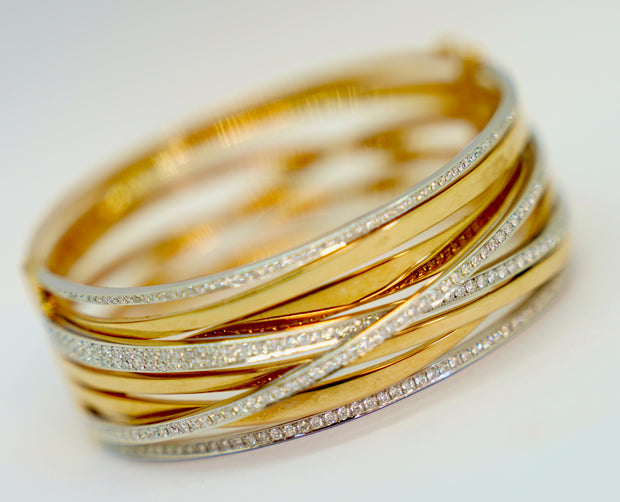 Al Coro Serenata Armreif aus 18K Rosé- & Weißgold mit Diamanten