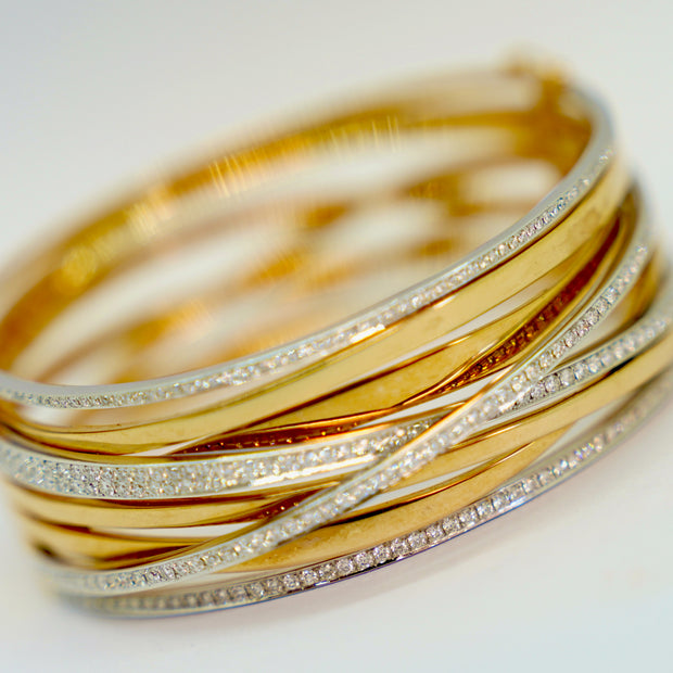 Al Coro Serenata Armreif aus 18K Rosé- & Weißgold mit Diamanten