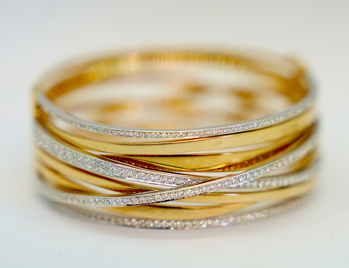 Al Coro Serenata Armreif aus 18K Rosé- & Weißgold mit Diamanten