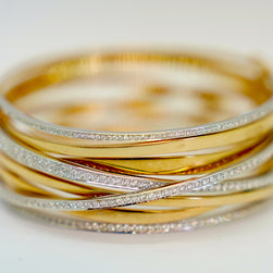 Al Coro Serenata Armreif aus 18K Rosé- & Weißgold mit Diamanten