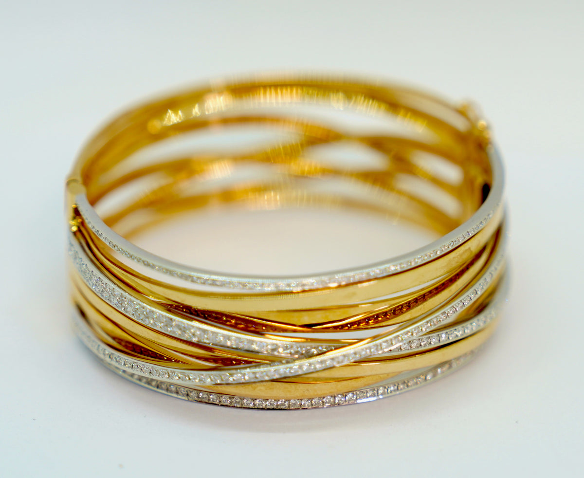 Al Coro Serenata Armreif aus 18K Rosé- & Weißgold mit Diamanten