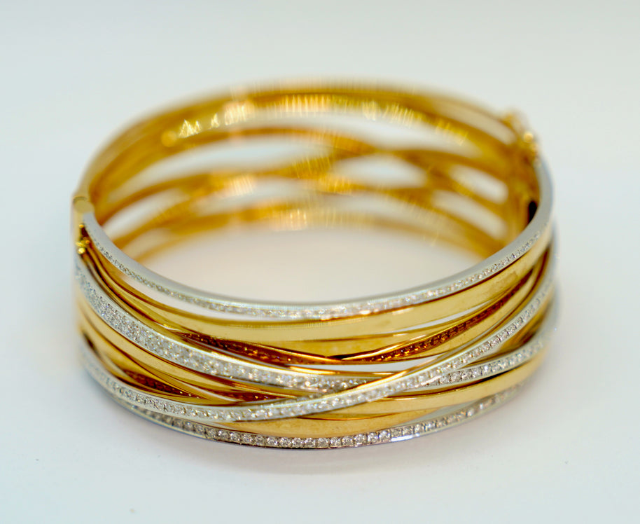Al Coro Serenata Armreif aus 18K Rosé- & Weißgold mit Diamanten