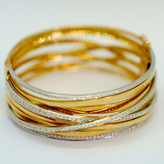 Al Coro Serenata Armreif aus 18K Rosé- & Weißgold mit Diamanten