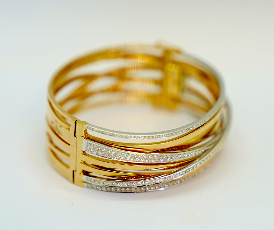 Al Coro Serenata Armreif aus 18K Rosé- & Weißgold mit Diamanten