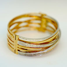 Al Coro Serenata Armreif aus 18K Rosé- & Weißgold mit Diamanten