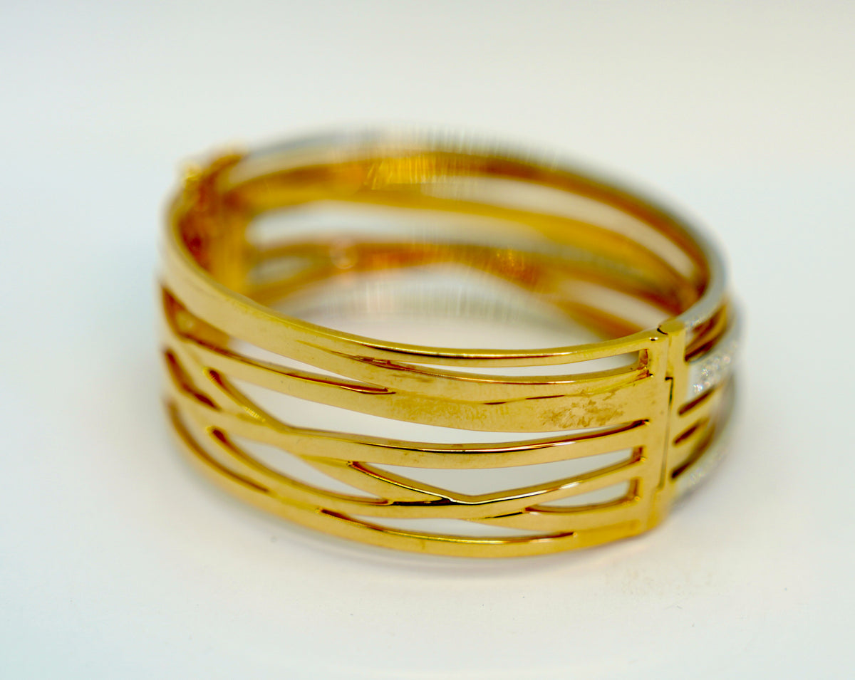 Al Coro Serenata Armreif aus 18K Rosé- & Weißgold mit Diamanten