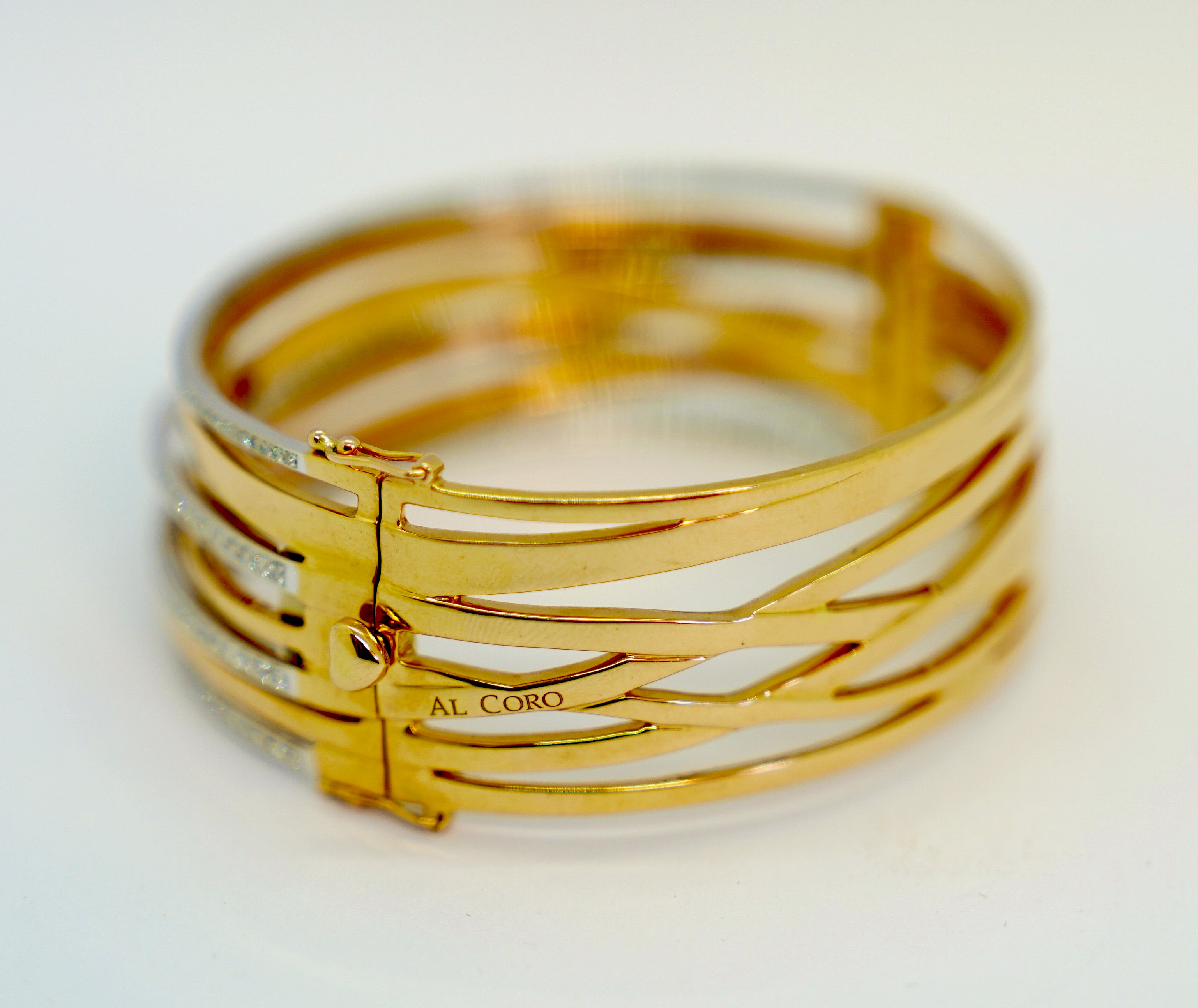 Al Coro Serenata Armreif aus 18K Rosé- & Weißgold mit Diamanten