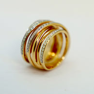 Al Coro Serenata Damenring aus 18K Roségold mit Diamanten, Größe 52,5