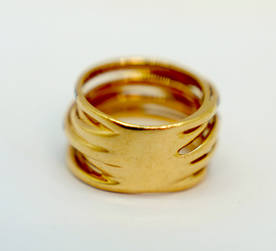 Al Coro Serenata Damenring aus 18K Roségold mit Diamanten, Größe 52,5
