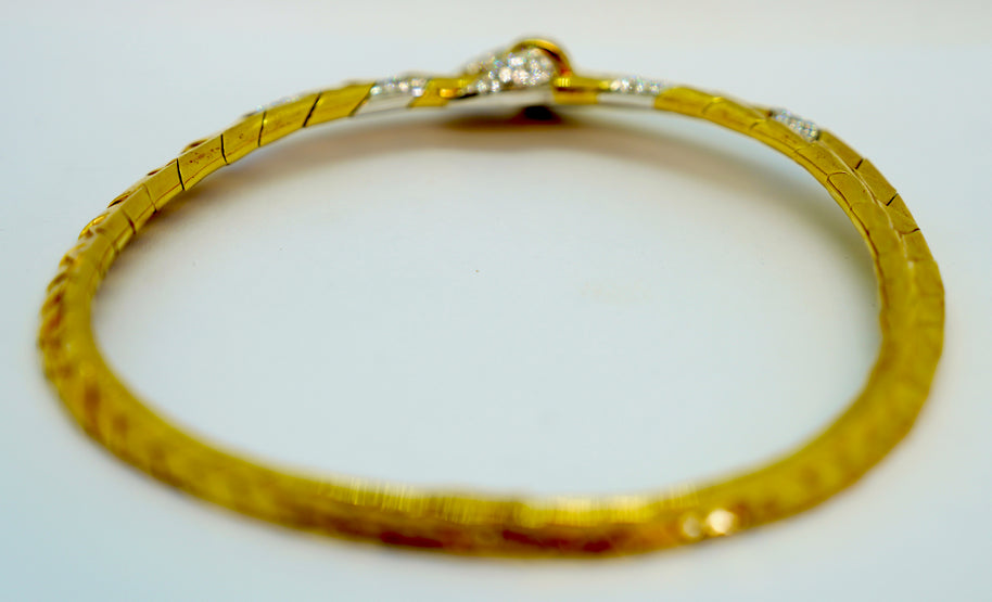Wempe Collier aus 18K Gelb- & Weißgold mit 7,35 ct Diamanten, 1994