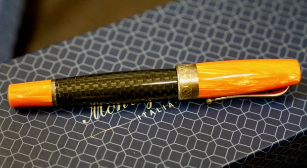 Montegrappa Miya Carbon Orange Fountain Pen ISMYT5FO