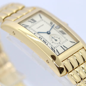 Cartier Tank Américaine Damenuhr 811904, 18 Karat Gelbgold, Quarz