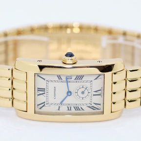 Cartier Tank Américaine Damenuhr 811904, 18 Karat Gelbgold, Quarz