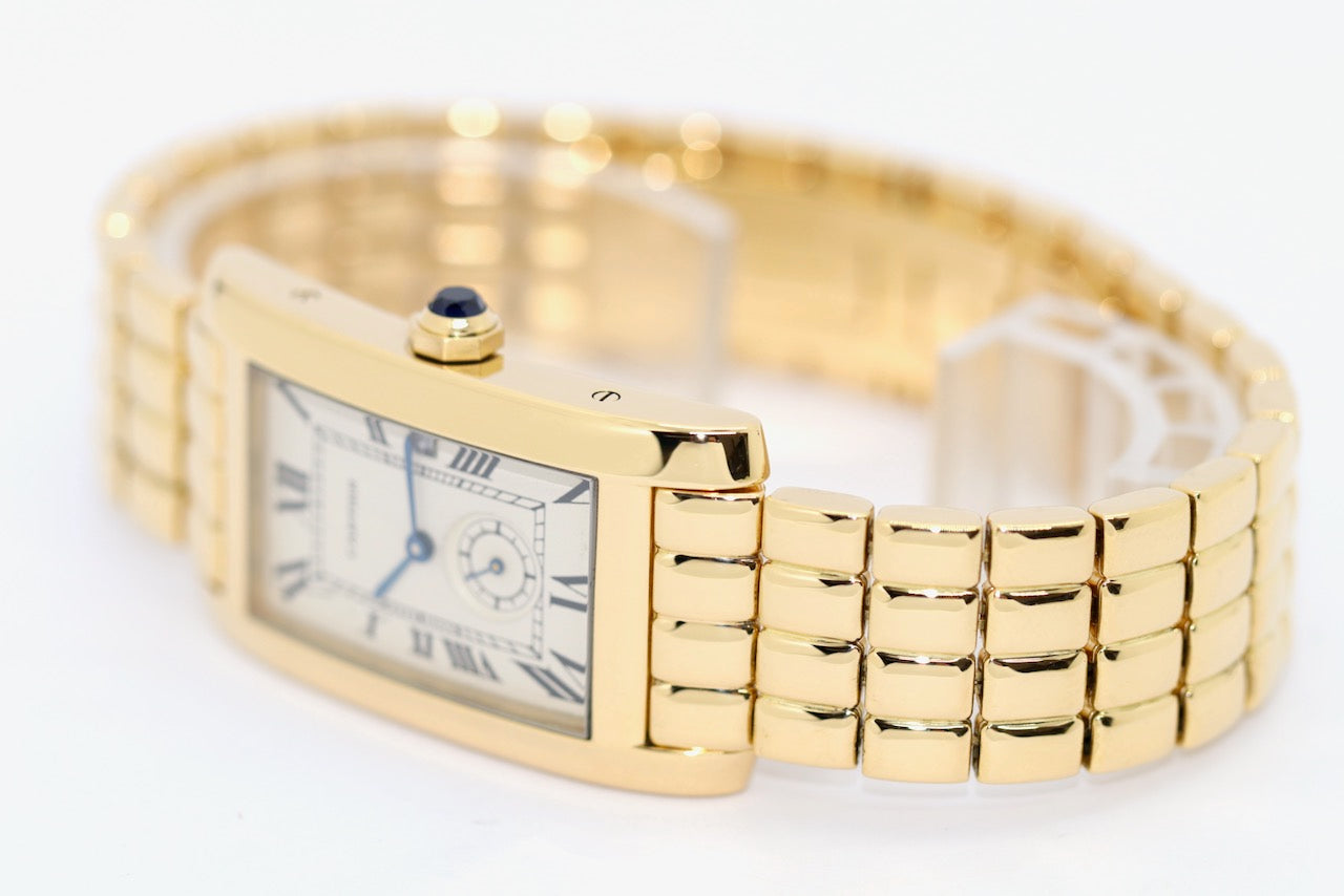 Cartier Tank Américaine Damenuhr 811904, 18 Karat Gelbgold, Quarz