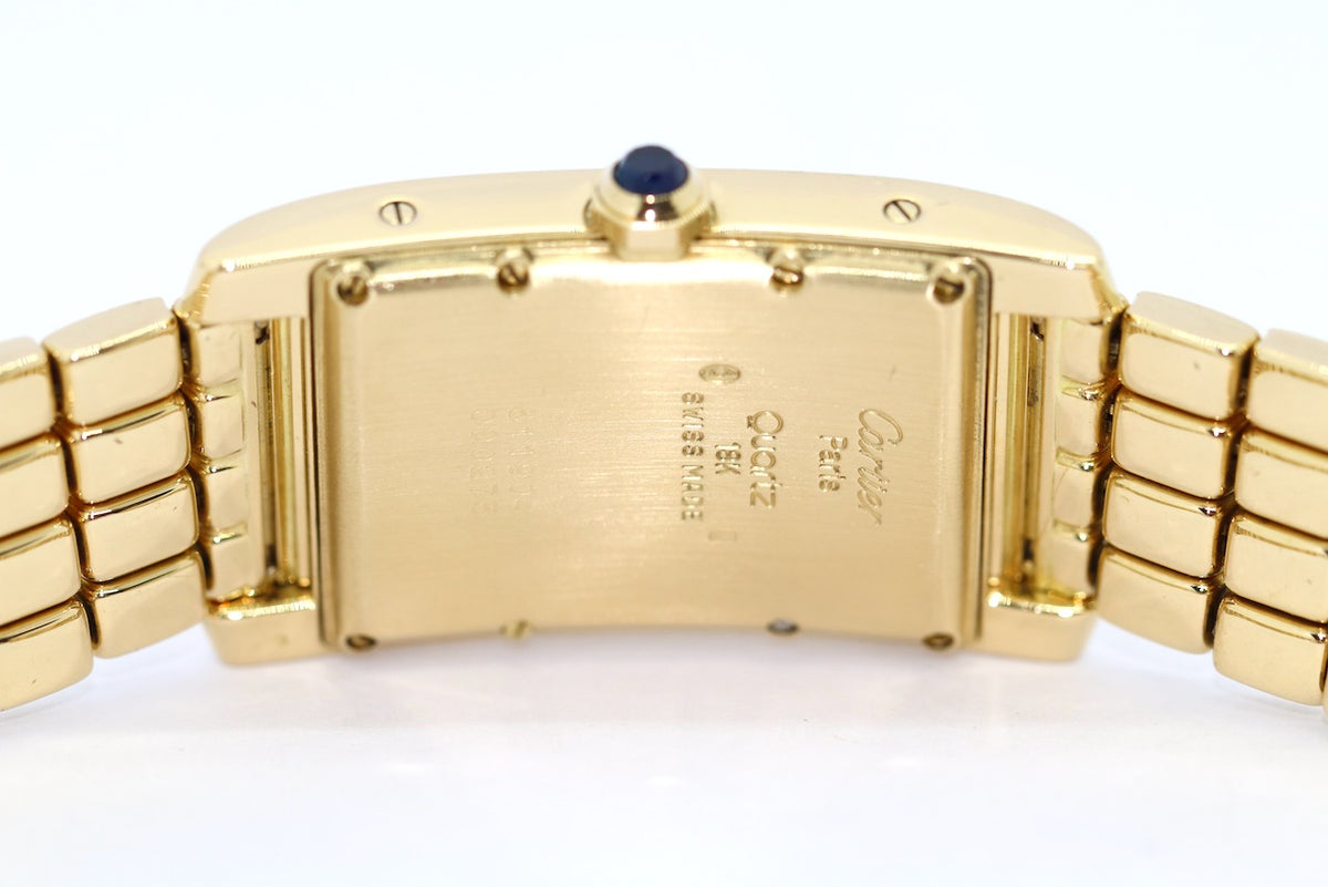 Cartier Tank Américaine Damenuhr 811904, 18 Karat Gelbgold, Quarz