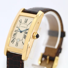 Cartier Tank Américaine Automatik Ref. 1725 Gelbgold Damenuhr