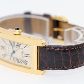 Cartier Tank Américaine Automatik Ref. 1725 Gelbgold Damenuhr