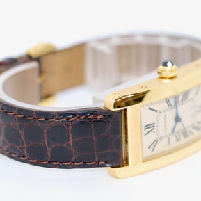Cartier Tank Américaine Automatik Ref. 1725 Gelbgold Damenuhr
