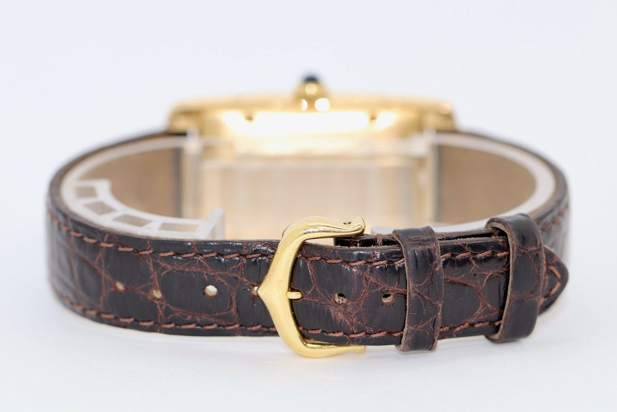 Cartier Tank Américaine Automatik Ref. 1725 Gelbgold Damenuhr