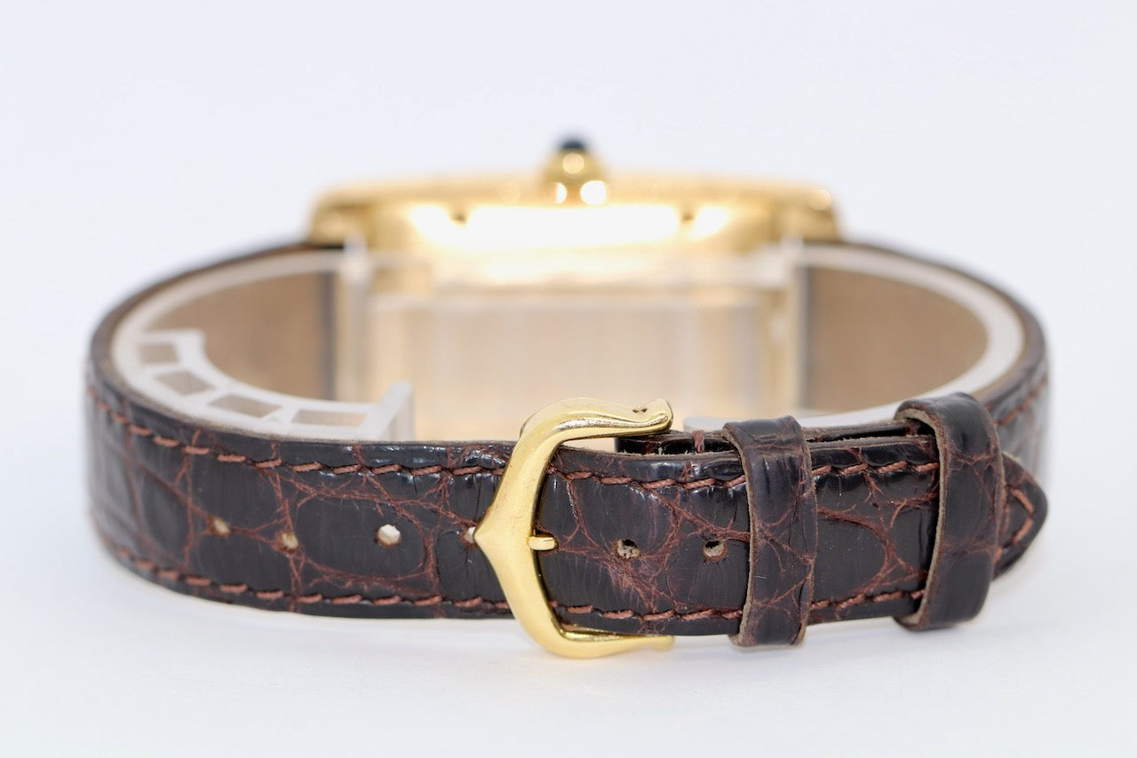 Cartier Tank Américaine Automatik Ref. 1725 Gelbgold Damenuhr