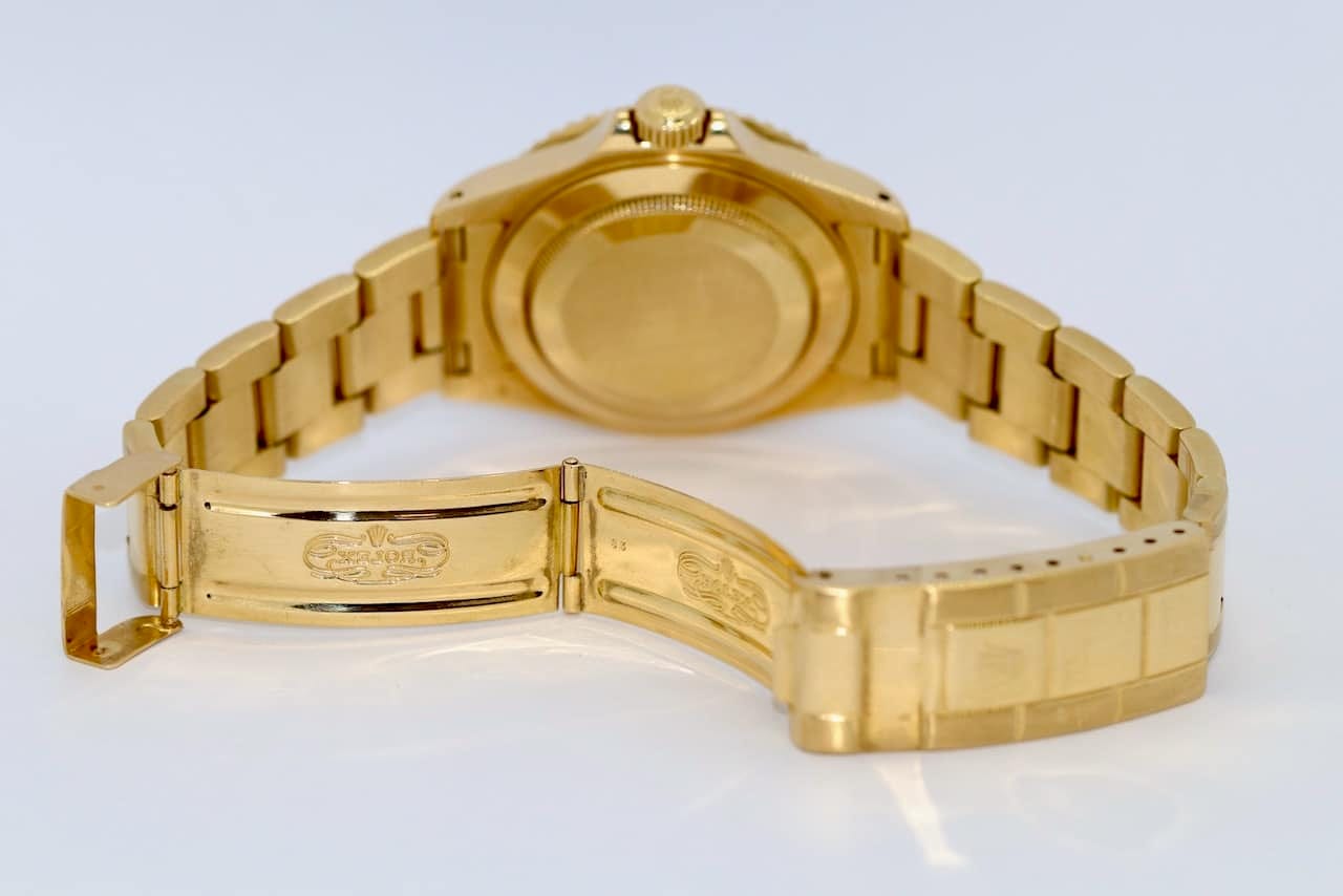 Rolex Submariner Date Gold 16618 Blau Vintage