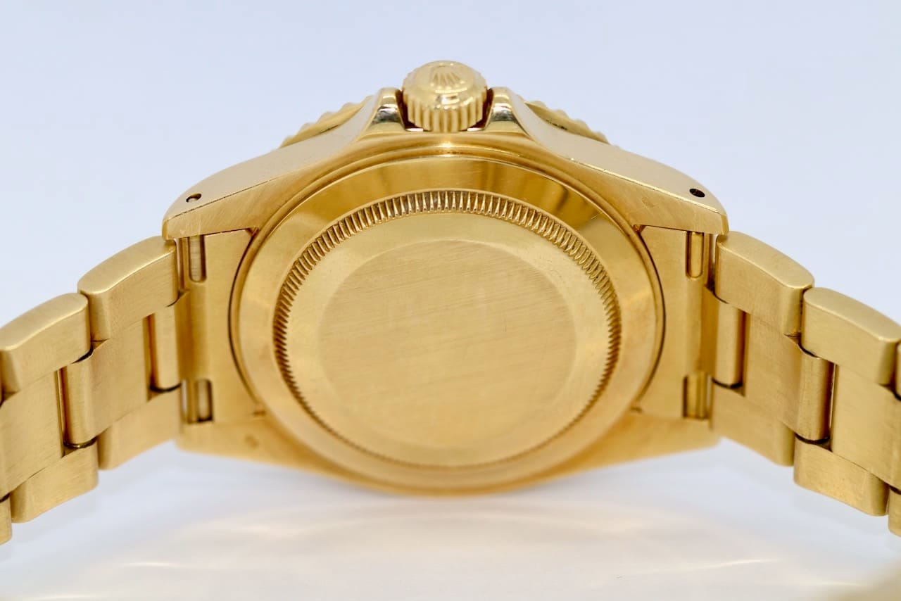 Rolex Submariner Date Gold 16618 Blau Vintage