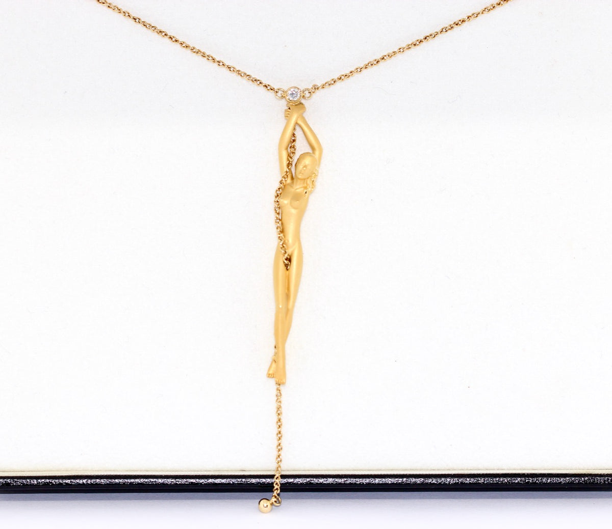 Carrera y Carrera Collier „Nude Woman“ Halskette aus 18K Gelbgold mit Diamant
