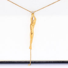 Carrera y Carrera Collier „Nude Woman“ Halskette aus 18K Gelbgold mit Diamant