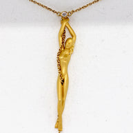 Carrera y Carrera Collier „Nude Woman“ Halskette aus 18K Gelbgold mit Diamant