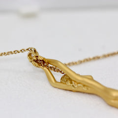 Carrera y Carrera Collier „Nude Woman“ Halskette aus 18K Gelbgold mit Diamant